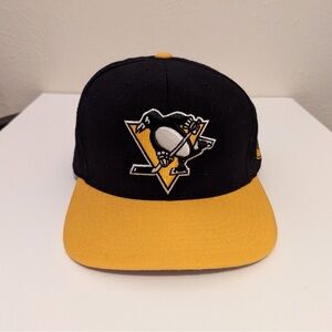 Mitchell & Ness Pittsburg Penguins Snapback Flat Brim Cap